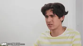 OUT OF THE FAMILY - Busty Rebel Stepsister Convinces Her Stepbrother To Fuck Her While She Crashes His Bed