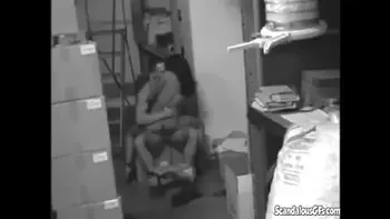 Hot Sexy Babe Sucking and Fucking her pussy at the stock room