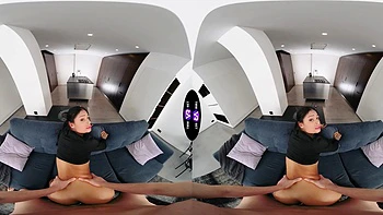 A couple has sex in different poses with their clothed teen Breiny Zoe