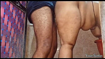 Indian Stepsister Catches Stepbrother in Bathroom with Huge Cock - Desi Sex with Myra