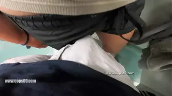 Grinding Dick in her Pussy Over Clothes in Subway Train and she Enjoyed