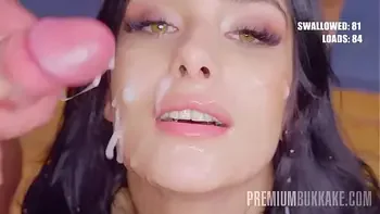PremiumBukkake - Maria Teen swallows 101 huge cumshots