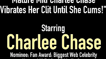 Blonde milf Charlee Chase jerks off solo