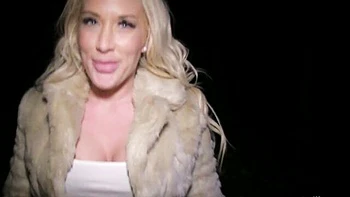 Busty Lexi Sucks Dick Outdoors with Huge Cumshots