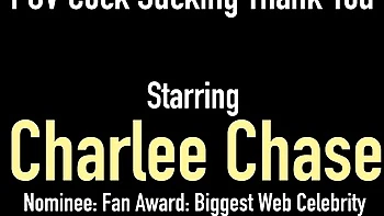 Charlee Chase's huge tits covered in cum with dirty talk