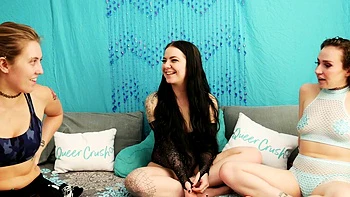 Lesbian Threesome Casting with Hazel Paige & Lily Thot