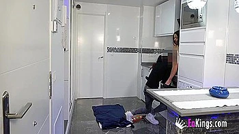 Casting duro de adolescente colombiana negra sucia por primera vez