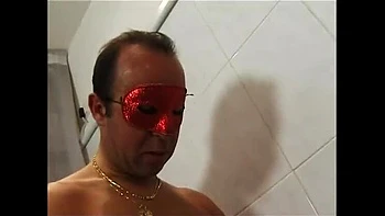 Blonde MILF Toilet Fuck with Big Tits and Big Cock Cumshot