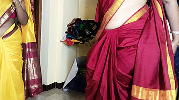 Homemade Indian Housewife Threesome - Tamil Maid & Teacher Fuck in 4K