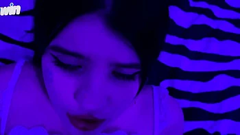 Big Tits Babe Gets Fucked Hard Under Neon Lights