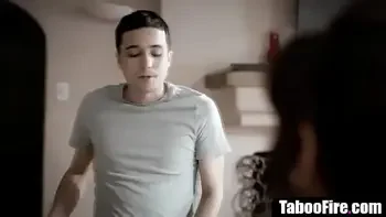 Vile step-sons take care of depressed stepmom - mature double penetration