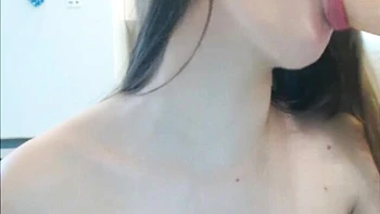 Skinny Brunette Teen Masturbates with Toys