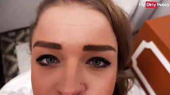 Horny Stepsister Deepthroats and Swallows