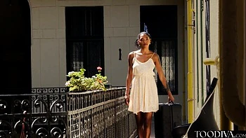 Hot Ebony Latina Sucks Big Cock Cowgirl