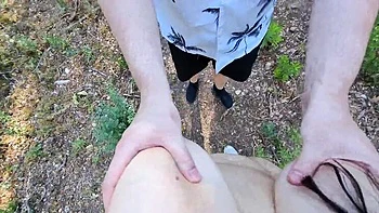 Latina with Big Ass Fucks Stranger Outdoors Doggy with Cock Sleeve