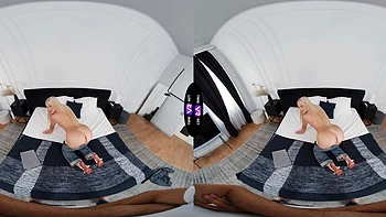 Blonde Jessie Ames rides big cock cowgirl style