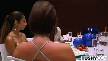 TUSHY Gianna Dior & Liya Silver have intense anal threesome