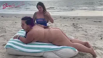 latina Culona receives a massage with happy ending on a beach in Cartagena- SaraBlonde - MaggieQueen