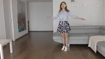 hairy teen does her first porn casting