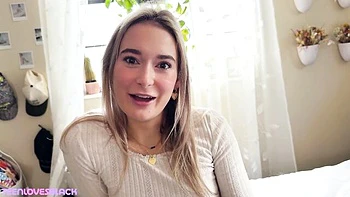 Petite stepdaughter takes big black cock creampie