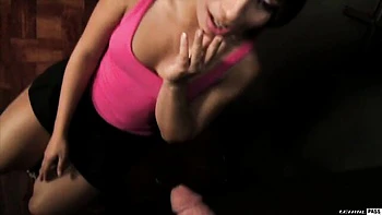 Skinny Sophia Sutra sucking and playing with cock