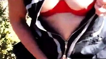 French Amateur Fucks Outdoors in POV