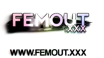 Bunny's cute trans solo in fishnets