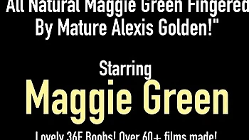 Busty Alexis and Maggie lick pussy toys