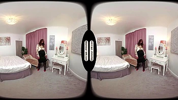 Freya H Upskirt Latex Secretary Tease