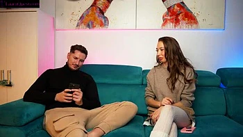 Caught Cheating: Hot Brunette Teen Sucks Secret Cock