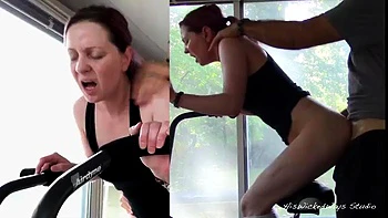 Redhead’s Workout Ruined by Blowjob, Doggy, and Missionary