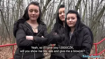 Public Agent Real Twins stopped on the street for indecent proposals