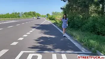 STREETFUCK Sweet Girls search for a ride and .....