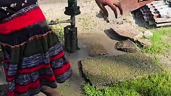 Wife Bathes Nude in White Bra and Pink Panties