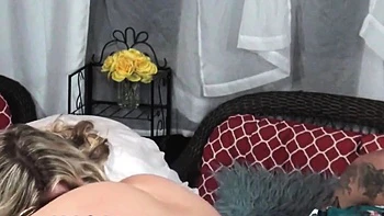 Young Brunette Gets Anal Massage and Sucks