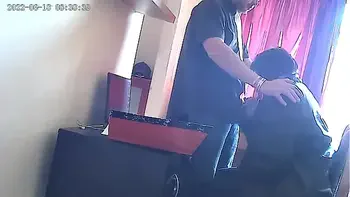 cctv camera secretary sucking the bosses cock