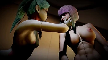 Rebecca and Lucy Fuck POV Threesome - Cyberpunk