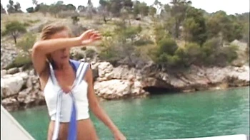 Blonde Sandy Fantasy Strips and Fingers Outdoors