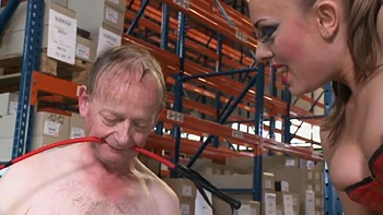 Blonde Milf Dominates Old Man with Humiliating Anal Fuck