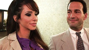 Ariella Ferrera Gets Group Blowjobs and Tit Fuck