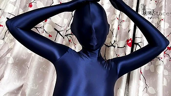 Amateur Latex Strip and Solo Masturbation