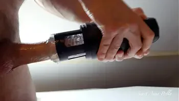 My husband and his big dick are trying Sohimi automatic male masturbator ! Nice cumshot :) SOHIMI !!