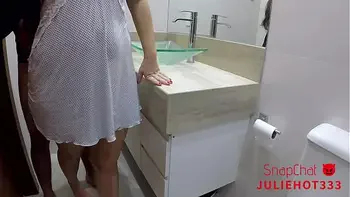 I had sex with my hot friend with a big ass in her bathroom