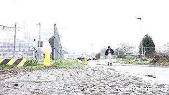 Wild Outdoor Pissing with Flexible Brunette GF Mini Mitzi