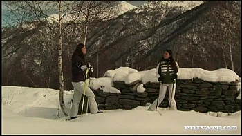 Gilda Roberts and Zafira Fuck Each Other in the Snow