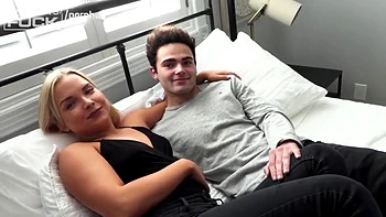 College Stud Fucks First-Time Slutty Blonde Porn Star