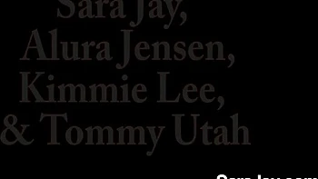 Sara Jay and Kimmie Lee in rough 69 foursome