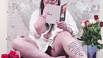 Chubby Dominatrix Fucks Big Dildo Solo