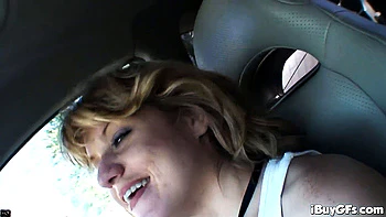 Busty blonde fingers ass and takes deep cock