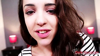 Naughty Nikki sucks and strokes huge cock